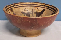 South West Style Pottery Bowl . Measures 8.5" diameter & 4 1/4" tall . No chips or cracks