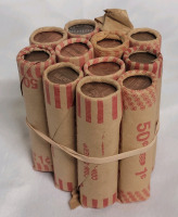 Twelve (12) Rolls USA Pennies . Various Dates & Condition