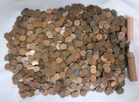 9+ lbs Canadian Pennies . Various Years & Condition