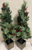 Two prelit and predecorated Christmas trees in planters - 2