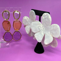 Modern Two Statement pierced Earrings