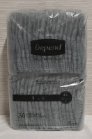 Depends Men's Maximum Absorbency Underwear 36 Per Package Size L