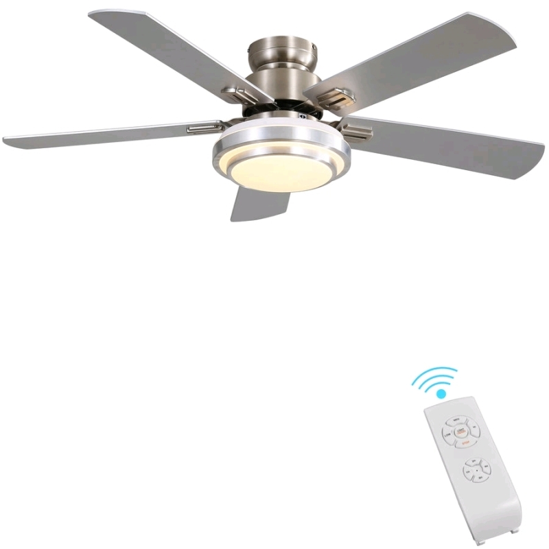 Finxin 48 inch Ceiling Fan in Brushed Nickel Stock photo used