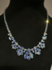 Sherman Signed Blue Necklace with Earrings - 4