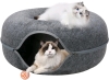 Peekaboo Cat Cave Tunnel Suitable for cats under 16 lbs 50X 50 X 20cm Dark Gray