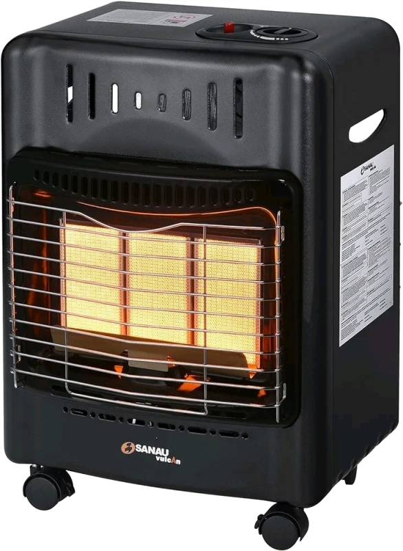 SANAUVULCAN Propane Heater, 18,000 BTU Portable Radiant Heater for Garages, Construction sites and yards - Model MH-18SANAU-A/B