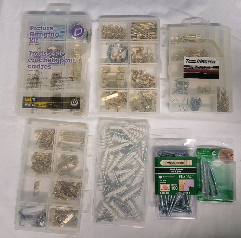 Picture Hanging Kits , Drywall Anchors & Wood Screws