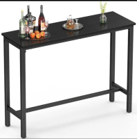 New Mr IRONSTONE Bar Table, 39" Pub High Top Rectangular Height Sofa Console Dining Coffee