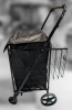 Folding Shopping Cart with Waterproof Liner & Back Shelf - 2