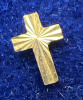 10K Yellow Gold Demure Cross Stud Earrings - 5