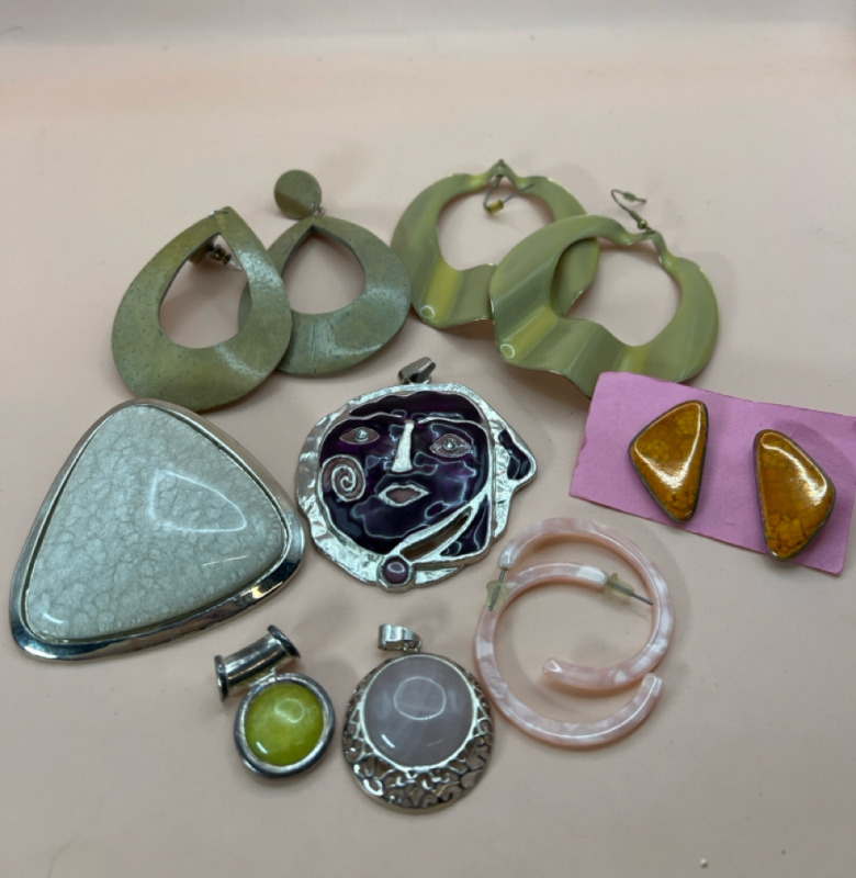 Statement Pendants and Earrings