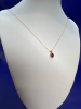 10KT Ruby Diamond Solitaire Pendant on 10K yellow Gold Chain - 5