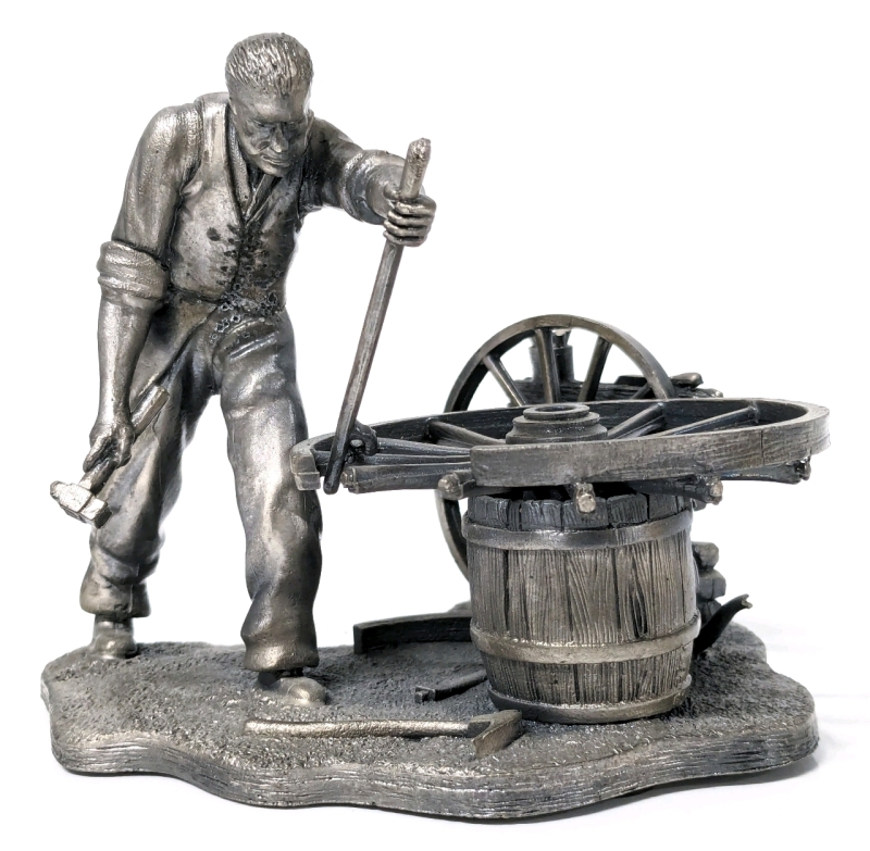 Vintage Wheelwright from the Evergreen Collection Pewter Figurine