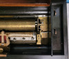 Antique Swiss 6-Tune Cylinder Music Box w/Key , Hand Crank . Tested Working - 6