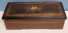 Antique Swiss 6-Tune Cylinder Music Box w/Key , Hand Crank . Tested Working - 7