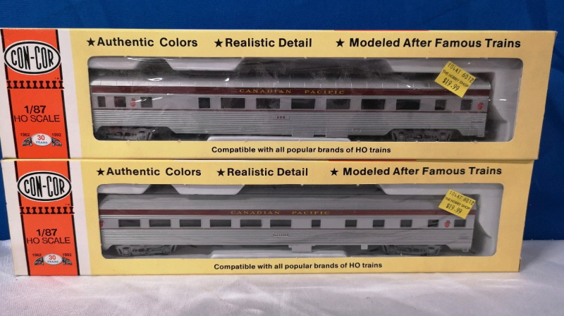 HO Scale Model Railroad Cars - Con-Cor