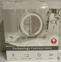 NEW Gvnkvn 12&rdquo; Vanity Makeup Mirror white , LED Lighted , smart touch , 360 rotation