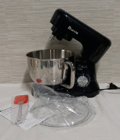 NEW Zuccie 4.8QT Kitchen Electric Stand Mixer, 380W 8 speed with Dough Hook, Wire Whip & Beater, Black