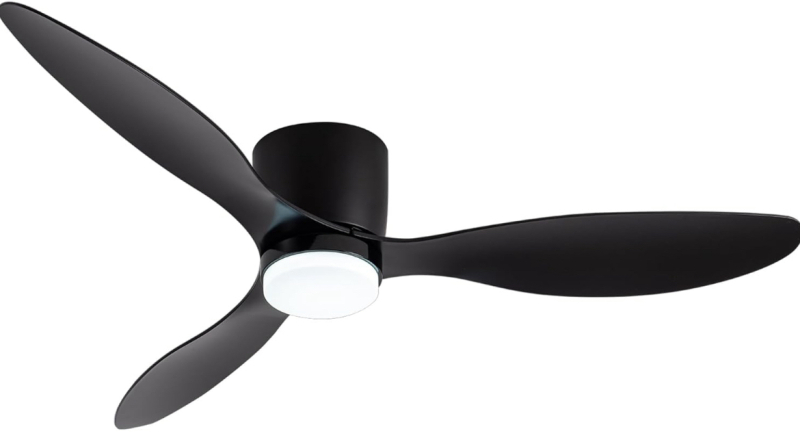 New Gesum Black Ceiling Fan and Light