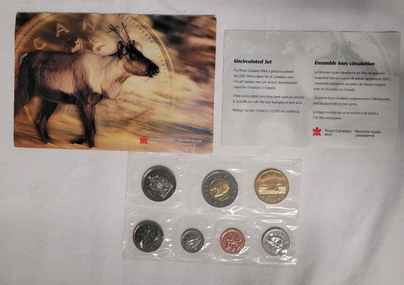 2001 Canadian Coin Set , Sealed Uncirculated