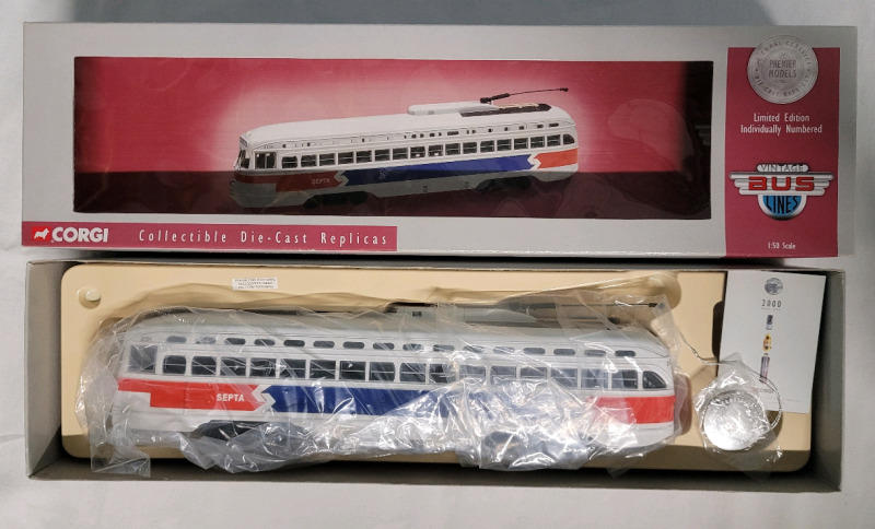 CORGI Septa #2134 PCC Street Car Diecast in Original Box , 1:50 Scale