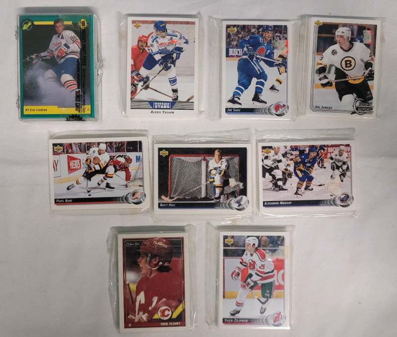 1991 - 1992 NHL Hockey Trading Cards . Rookies , Russian Stars & 7 Team Sets