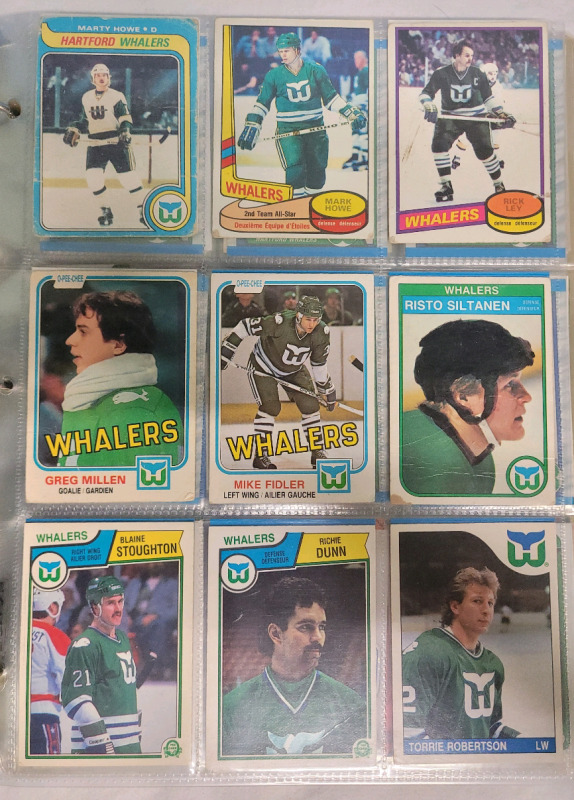 1979 - 2021 NHL Hockey Hartford Whalers & Carolina Hurricanes Trading Cards