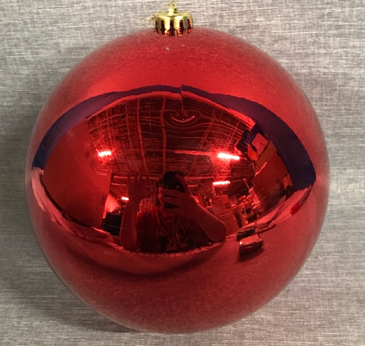 4 Red Large Christmas Ordaments 8&rdquo;x8&rdquo;