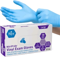 500 New Vinyl Exam Gloves Powder Free & Ambidextrous: Size Large (5 Boxes, 500 Gloves per Box)