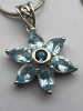 Blue Topaz figural 925 Sterling Pendant with 925 Chain - 3