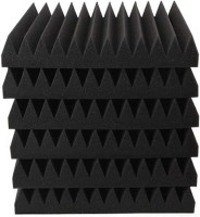 NEW Black Acoustic Foam Panels pack of 12 sound proofing