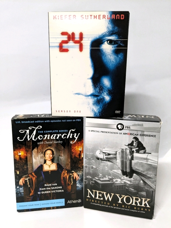 DVD BOX SETS: MONARCHY The Complete Series, NEW YORK and 24 Season One