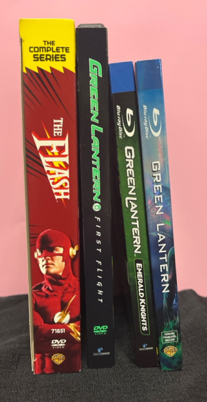 3 Green Lantern and 1 Flash DVDs