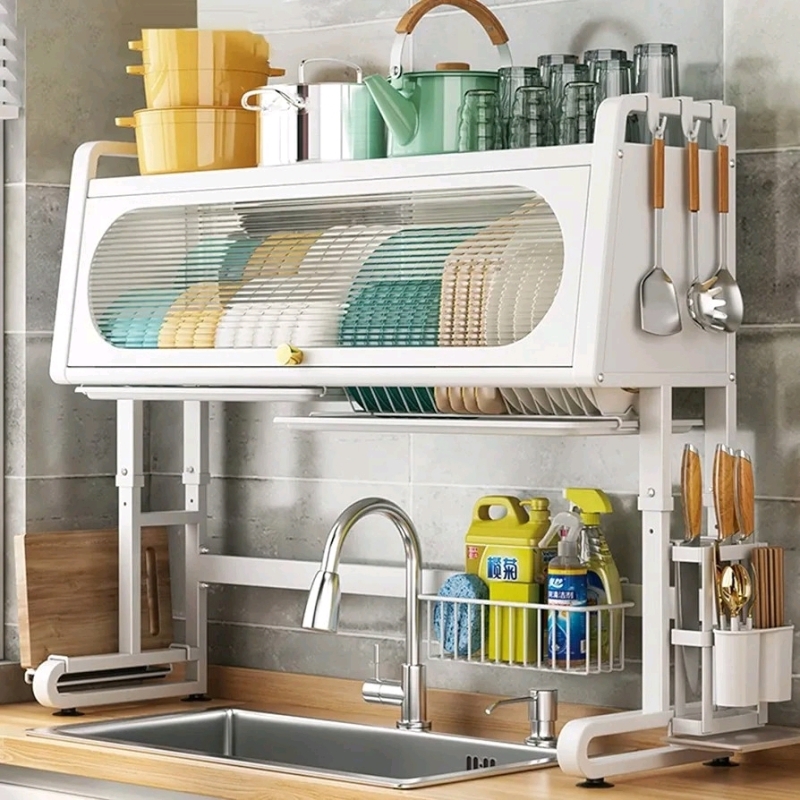 Wercome Over The Sink Dish Drying Rack 3 Tier Adjustable (28.34"-31.49") As-Is