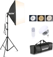 Nexiview Softbox Photography Lighting Kit Open box return The remote is missing