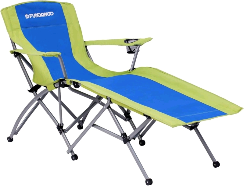 New FUNDANGO Folding Outside Heavy Duty Patio Deck Chaise Lounges Lawn Chair