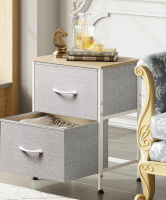 WLIVE Nightstand, 2 Drawer Dresser