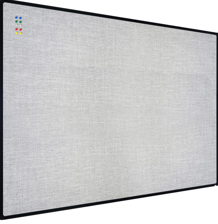 JILoffice Cork Linen Bulletin Board 48 X 36 Inch