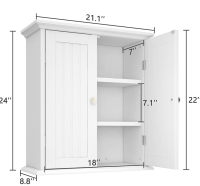 ChooChoo Bathroom Wall Cabinet MC180007-WH
