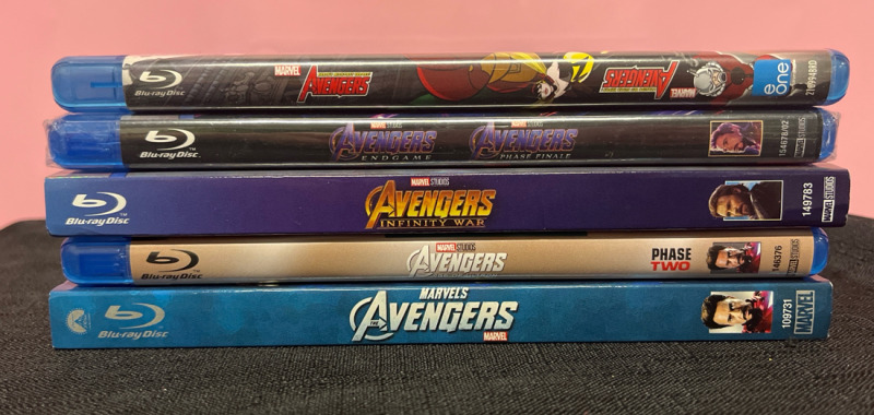 5 Marvel Avengers DVDs