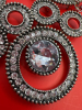 Art Deco Modern Rhinestone Necklace - 4