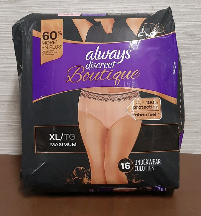 Always Discreet Boutique XL Maximum 16 Pair per Package