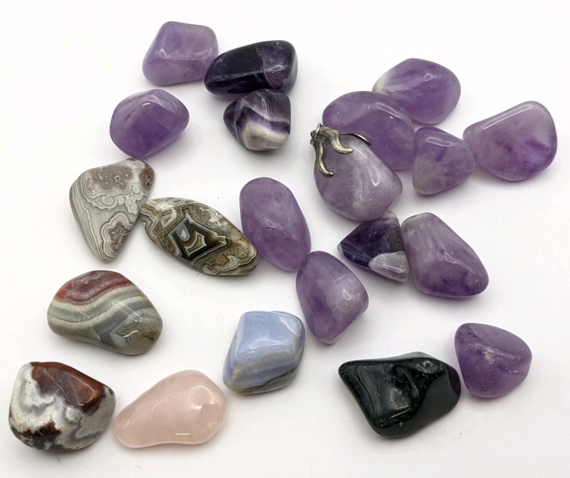 Polished Semiprecious Stones: Amethyst, Agate & More!