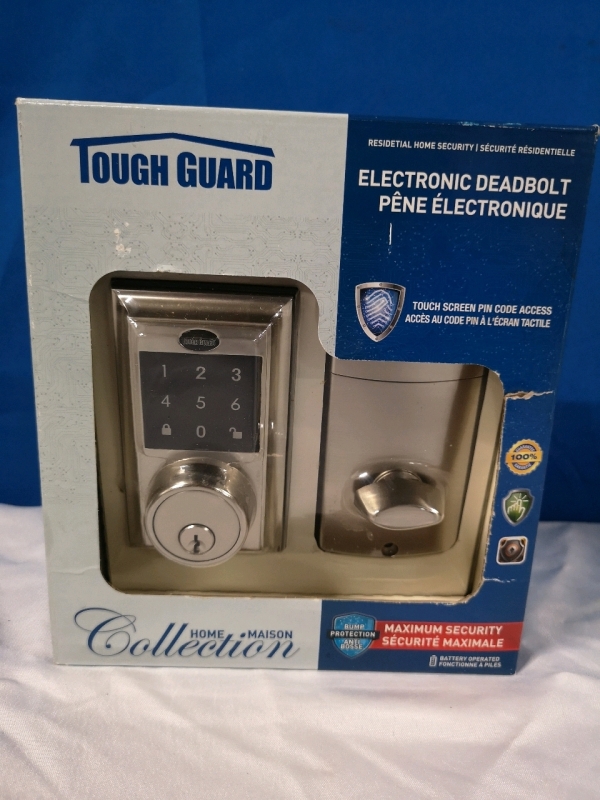 New Tough Guard Electronic Deadbolt - Satin Nickel Finish