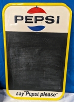 Vintage Pepsi Tin Menu Board, Dated 1967, Stout Sign Company