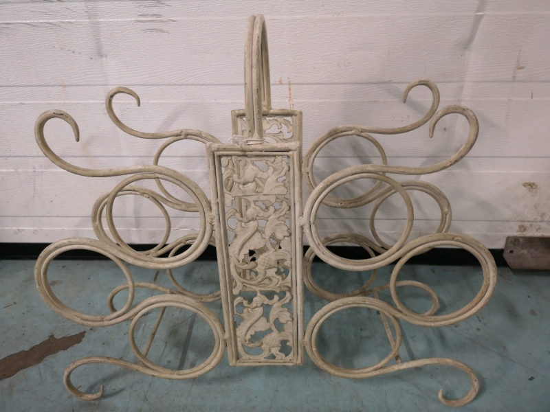 Vintage Metal Wine Rack