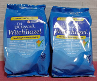 2 packages of T.N. Dickinsons Witch Hazel Soothing Cleansing Cloths