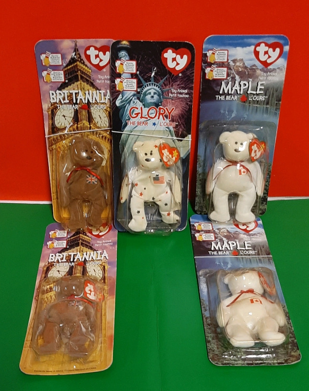 5 Vintage McDonald's x TY Teenie Beanie Babies from 1999