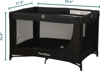 NEW Pamo Babe Portable Crib Baby Playpen with Mattress and Carry Bag (Black) Stock photos used