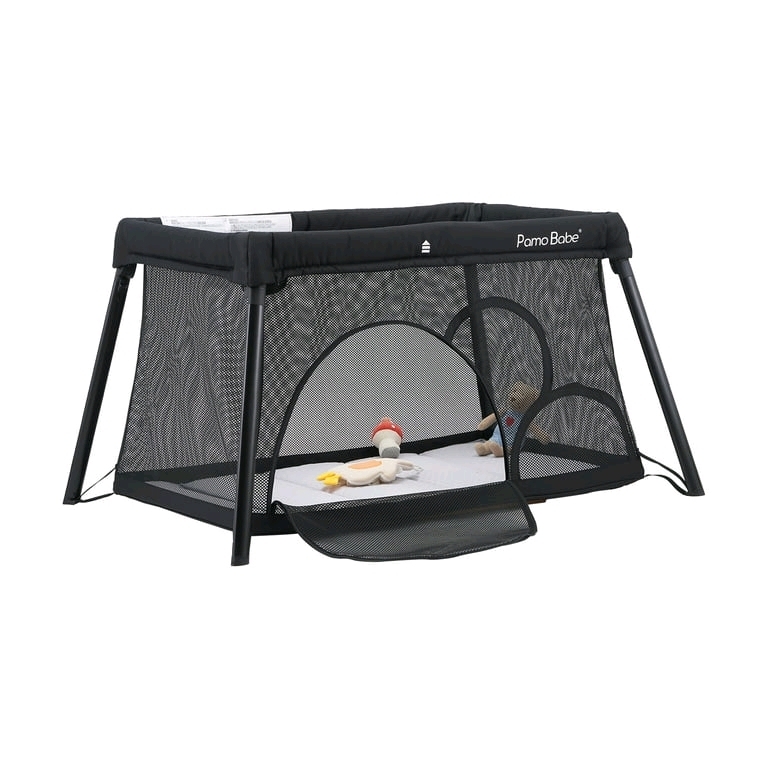 NEW Pamo Bebe Portable Play Yard 220 X 220 X 595mm Black